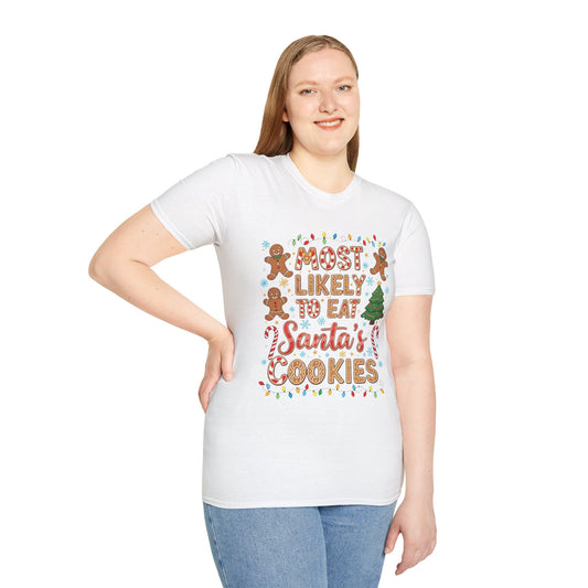 Christmas Cookie T-Shirt, Holiday Gift, Family Gathering Tee, Seasonal Fun, Merry Christmas, Santa's Cookies