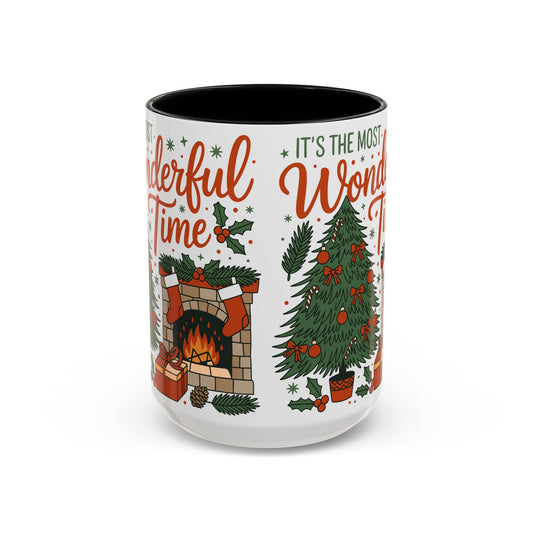 Christmas Accent Coffee Mug - Holiday Gift, Winter Decor, Festive Drinkware, Cozy Mug, Seasonal Coffee Cup