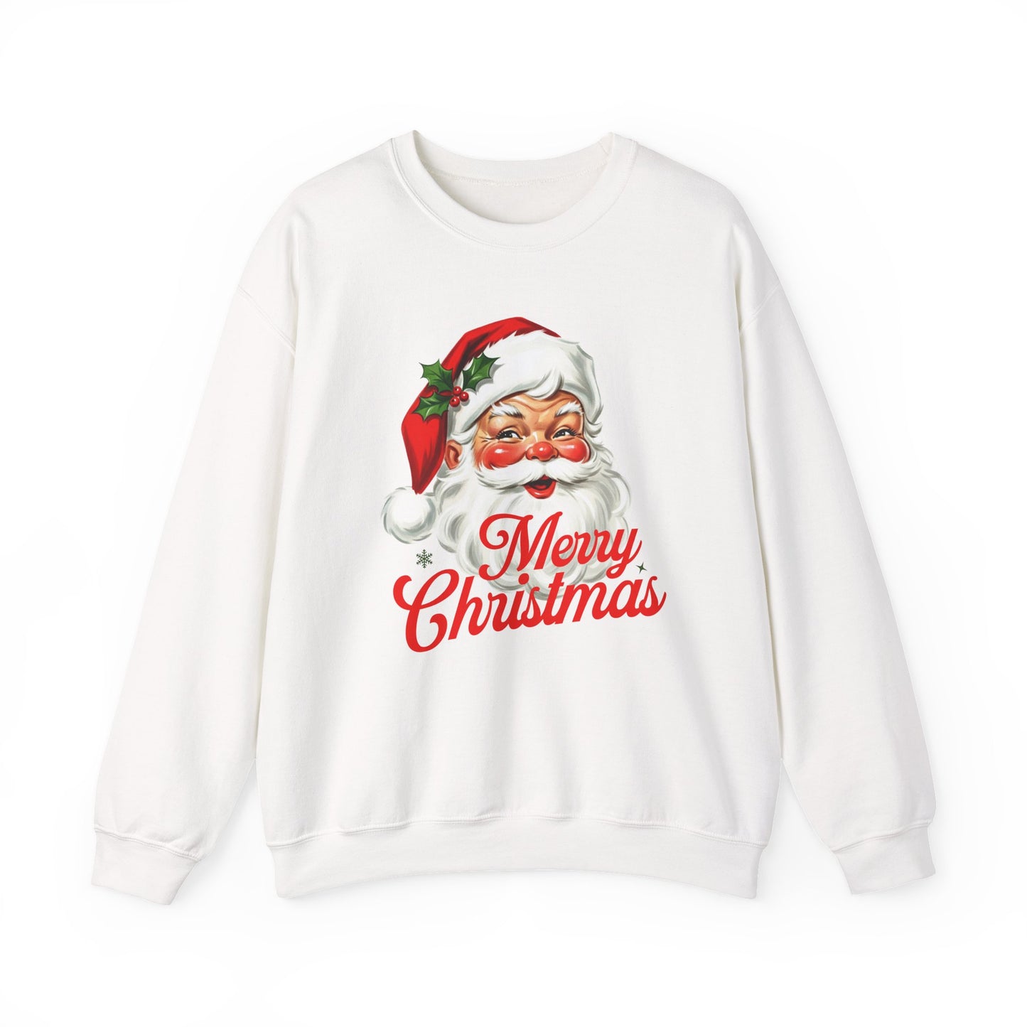 Merry Christmas Santa Sweatshirt, Cozy Holiday Sweatshirt, Unisex Christmas Apparel, Festive Gift for Him/Her, Winter Fashion