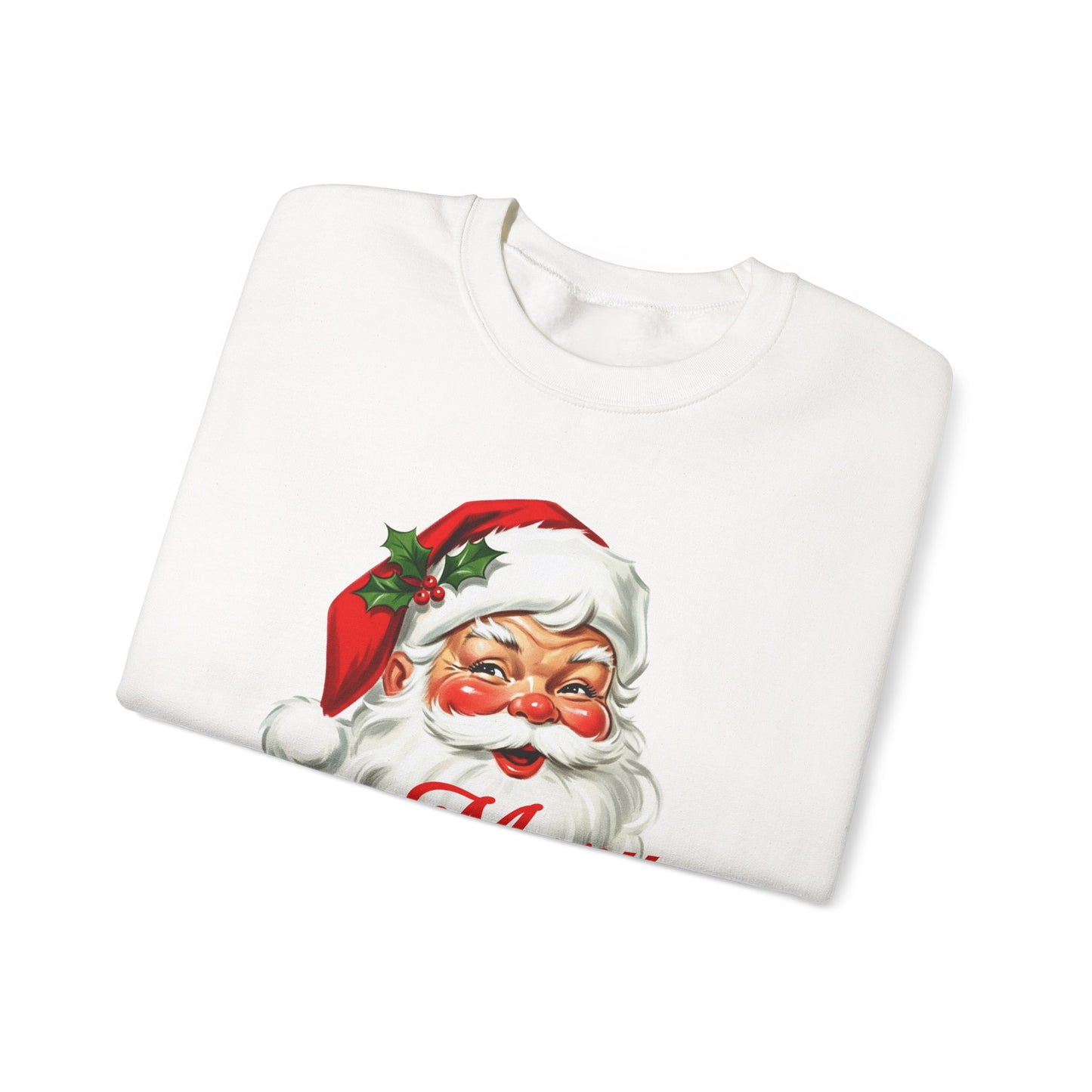 Merry Christmas Santa Sweatshirt, Cozy Holiday Sweatshirt, Unisex Christmas Apparel, Festive Gift for Him/Her, Winter Fashion